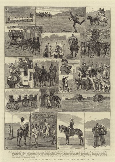 La revisión del voluntario, notas extrañas de nuestro artista itinerante de Alfred Chantrey Corbould